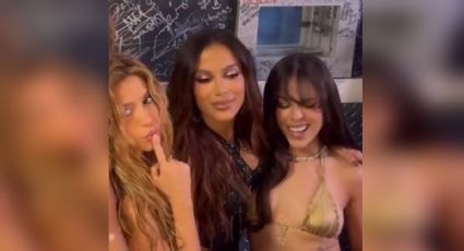 ¿Colaboración? Shakira es captada junto a Danna Paola, Anitta y Lele Pons grabando video musical