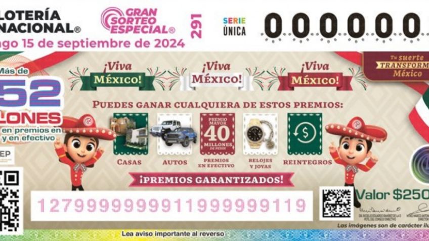 Gran Sorteo Especial 291 del domingo 15 de septiembre: Consulta los números ganadores aquí