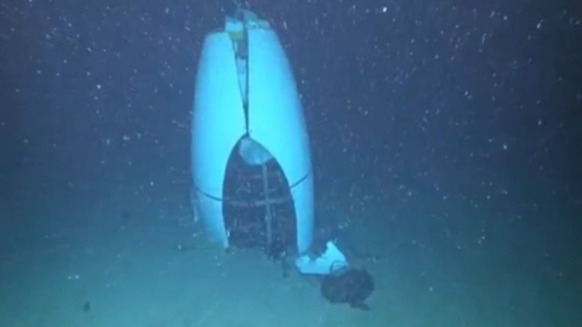 Revelan primera IMAGEN de los restos del Titán, submarino que hizo implosión cuando visitaba el Titanic