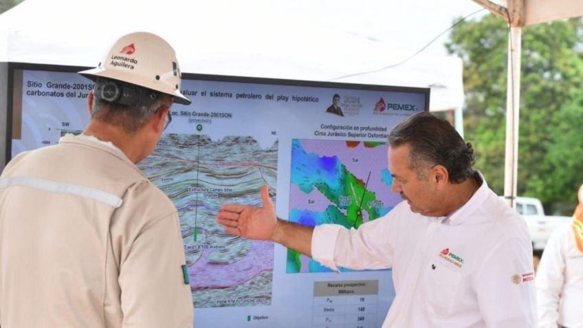 PEMEX perfora la mitad del súper campo Sitio Grande, proyecta grandes reservas en tierra firme