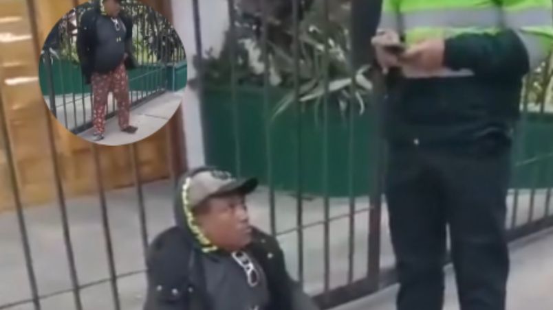 La policía lo confrontó y todo quedó grabado en video