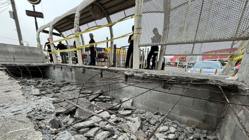 FOTOS: se desploma plataforma de Transmetro de Monterrey