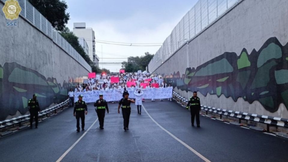 La manifestación ha ocasionado afectaciones en la circulación.