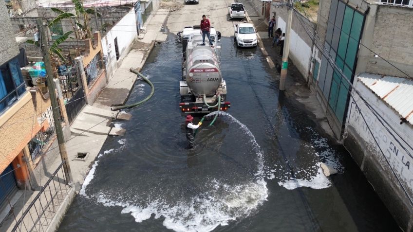 Estado de México pasa a segunda fase de  limpieza en zonas afectadas por inundaciones en Chalco