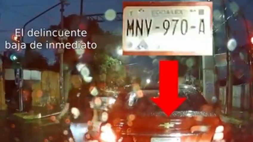 "Se me trepó al parabrisas", graba cómo escapó de montachoques | VIDEO