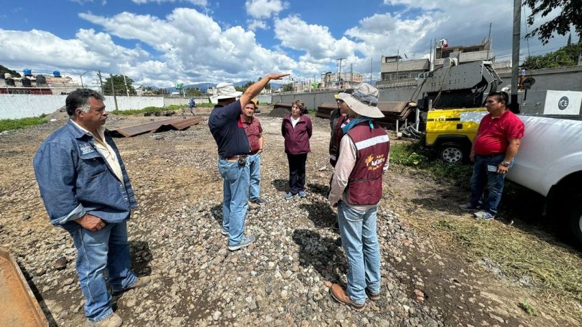 Delfina Gómez supervisa el avance de obras y azolve en Chalco tras superarse emergencia por lluvias