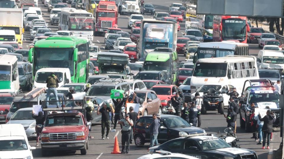 Bloqueo en la autopista México-Pachuca