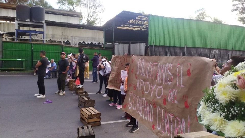 La protesta se encuentra a la altura de la avenida Acueducto.