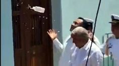 AMLO rechaza actuar contra quien le aventó una botella en Veracruz