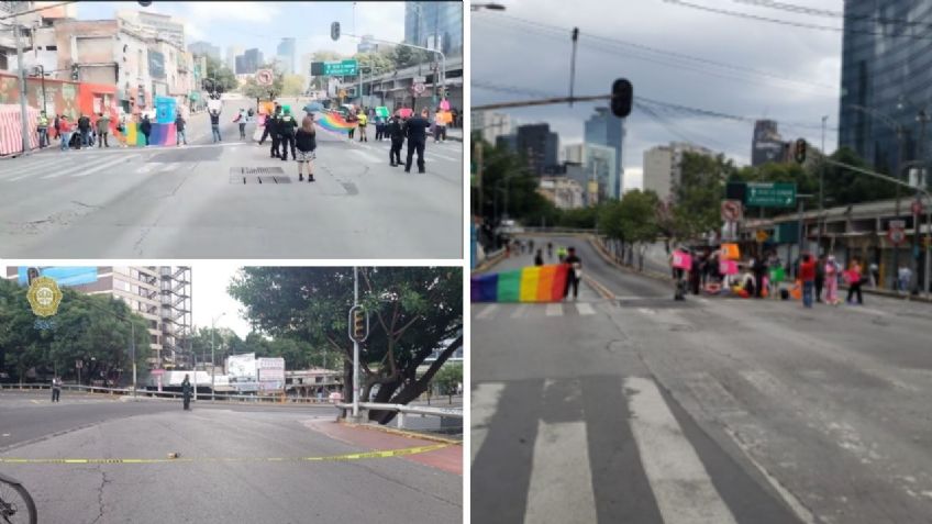 Suma seis horas bloqueada Glorieta de los Insurgentes por manifestantes de comunidad LGBT: éstas son las alternativas