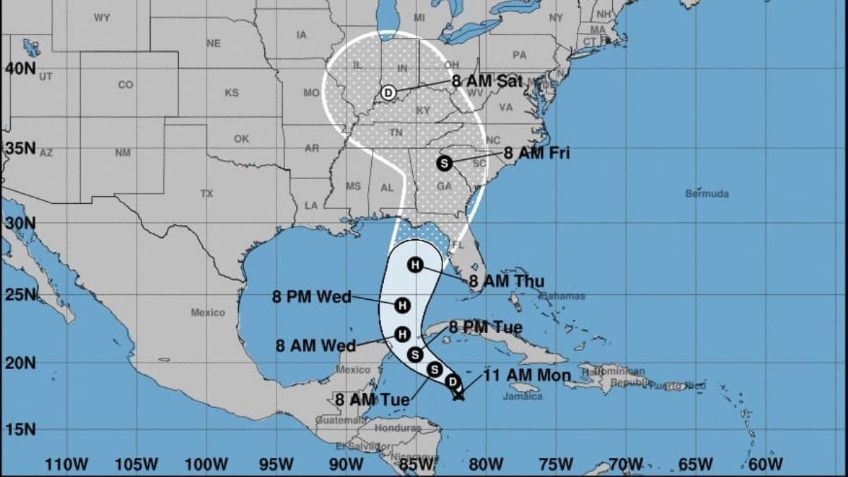 Alerta en la Península de Yucatán por la formación del Potencial Ciclón Tropical 9