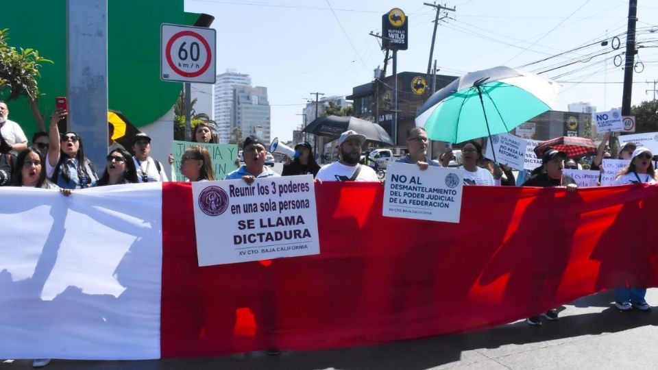 Manifestación en contra de la Reforma Judicial