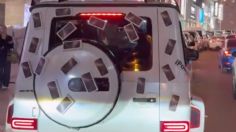 VIDEO: automovilista regala decenas de iPhone 16, los traía pegados en su camioneta