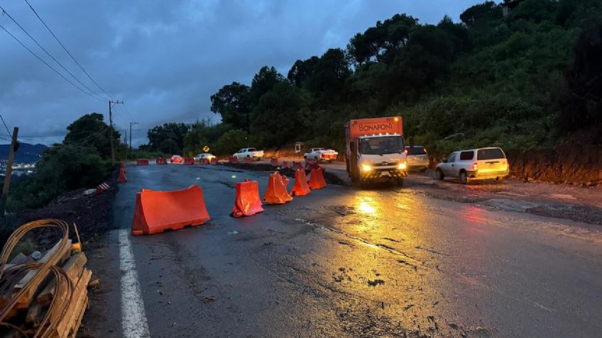 No resiste reparación en carretera Tenango-Tenancingo: se vuelve a agrietar y hundir una semana después