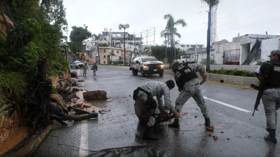 Continúan las fuertes lluvias en Acapulco