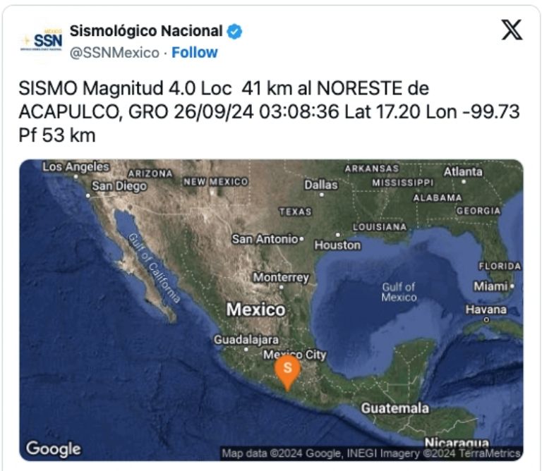 sismo en la madrugada