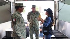 Evelyn Salgado la atención humanitaria del Gobierno del Estado en el albergue de Expo Mundo Imperial