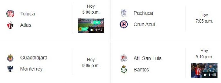 partidos liga mx hoy sabado 28 de septiembre 2024 jornada 10