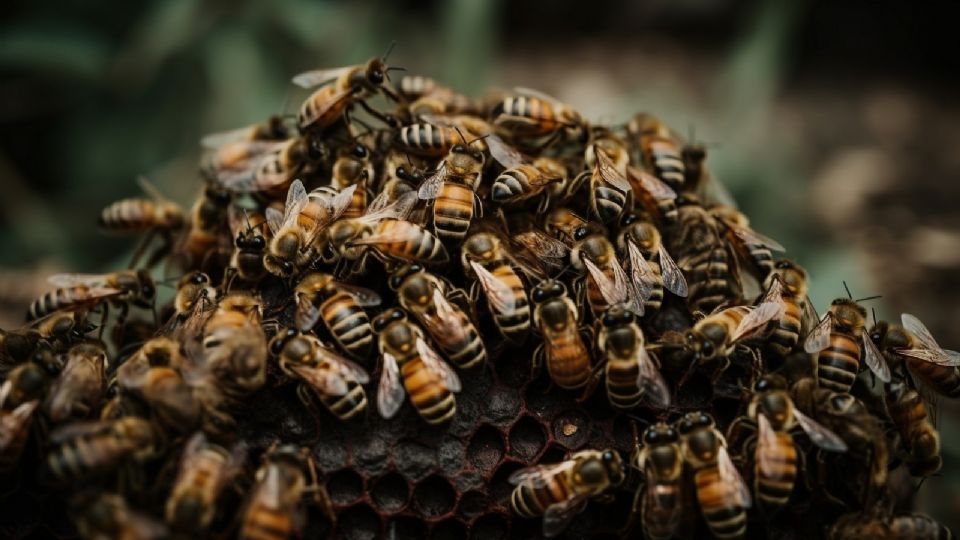 Los insectos habían elegido las paredes de la casa para establecer su colmena.