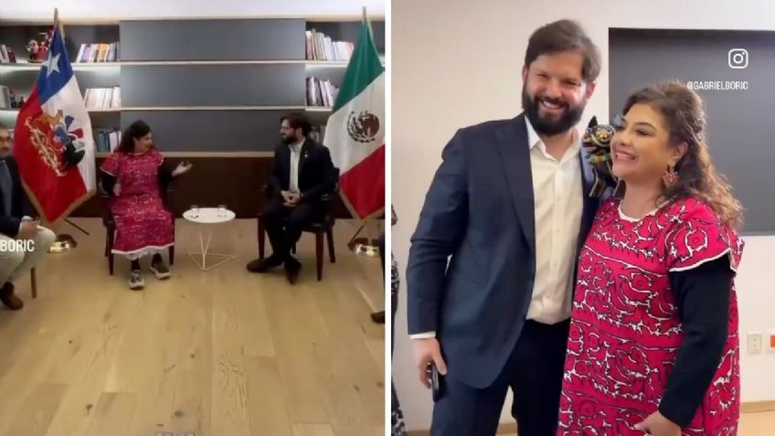 Presidente chileno Gabriel Boric se reúne con Clara Brugada, quien le comparte la experiencia de las "Utopías"