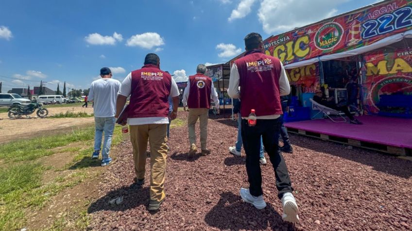 Realizan simulacro en Mercado San Pablito de Tultepec para prevenir emergencias por pirotecnia