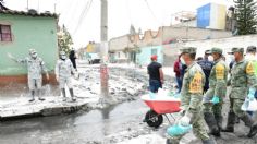 Protección Civil Federal y EdoMéx reportan sólo dos calles encharcadas en Chalco; intensifican limpieza de la zona afectada por las lluvias