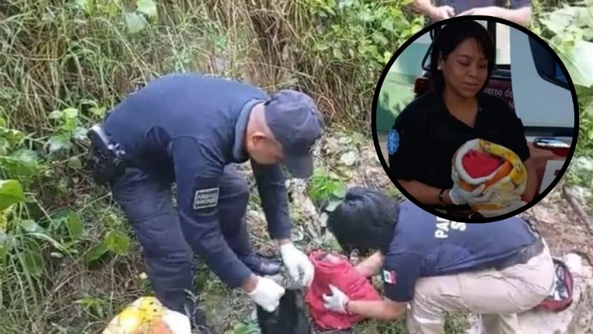 Abandonan a bebé de 10 días de nacida en barranca de Puebla