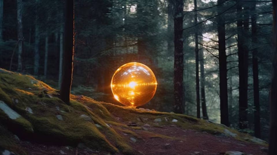 Captan como una esfera luminosa atraviesa por un terreno baldío en plena madrugada para posteriormente convertirse en un par de personas