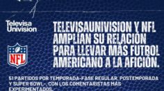 TelevisaUnivision se mantiene como la Casa de la NFL en México