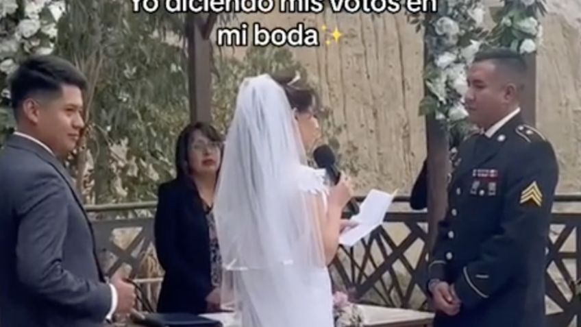 “Soy irrepetible, no hay otra como yo”: se viralizan los graciosos votos de una novia en plena ceremonia