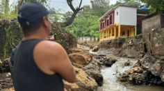 Se convierte en lugar fantasma área donde se desbordó el río en Tejupilco, familias empiezan a desocupar sus viviendas