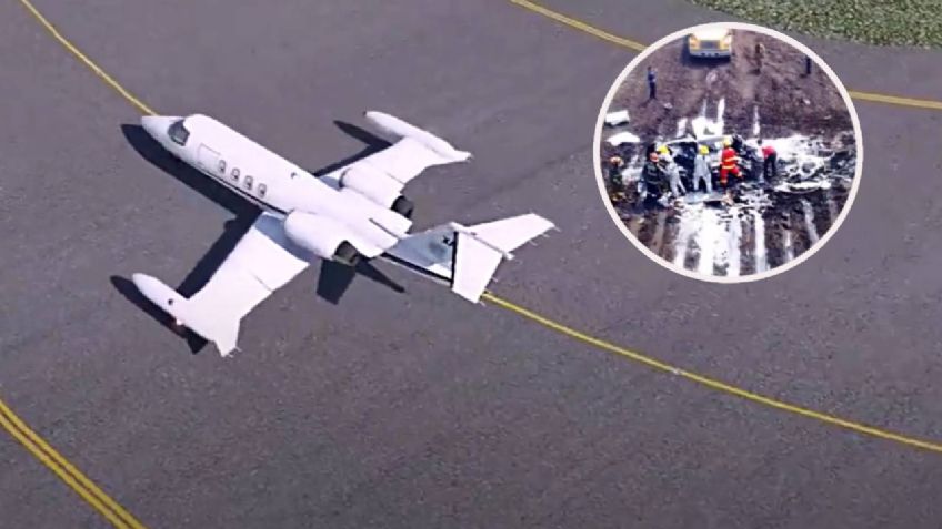 El paracaídas que hizo caer un avión privado calcinando a los dos pilotos: VIDEO