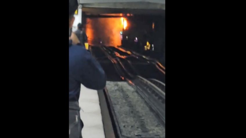 VIDEO: se incendia cableado del túnel de la estación Instituto del Petróleo de la Línea 5