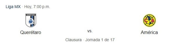 america vs queretaro en vivo horario partido de hoy