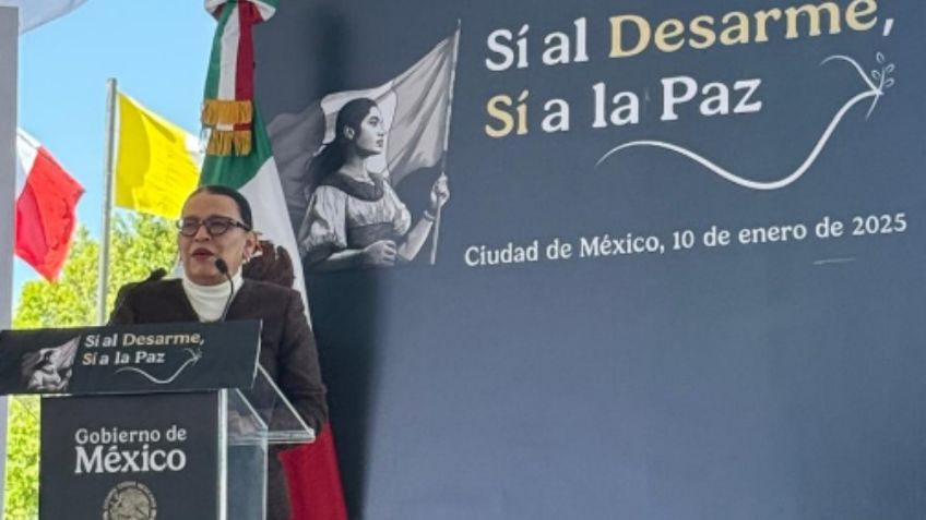 Rosa Icela Rodríguez participa en inauguración del programa “Sí al desarme, sí a la paz”