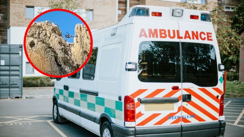 Muere mujer que cayó de montaña de 150 metros de altura, su amigo se salvó agarrándose de una roca