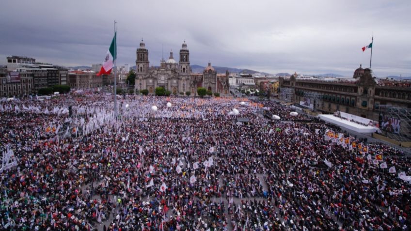 Acuden 350 mil personas al informe de los 100 días de Gobierno de Sheinbaum en el Zócalo