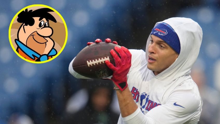 Mack Hollins, de Buffalo Bills, llegó disfrazado de Pedro Picapiedra a su juego contra Denver Broncos | VIDEO