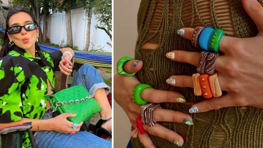 Los anillos de resina se mantienen como tendencia en 2025 y Dua Lipa y Miley Cyrus los aman