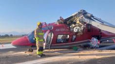 Helicóptero del Gobierno de Oaxaca se desploma en aeropuerto de la capital