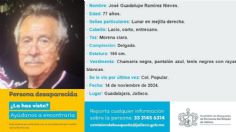 Desaparece José Guadalupe en Jalisco, salió a comprar su periódico y lleva 2 meses sin regresar, tiene alzheimer