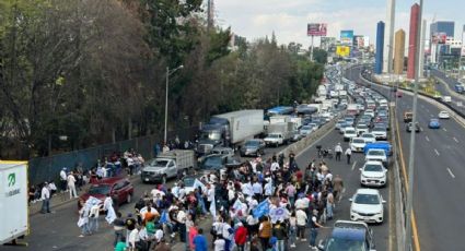 Manifestantes desquician el tráfico en Periférico Norte, amenazan con cerrar todos los carriles con dirección a CDMX