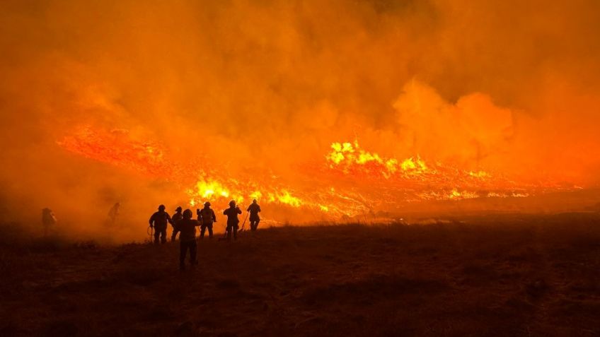 Más de 100 hectáreas fueron consumidas de maleza y vehículos consumidos por el fuego en Rosarito