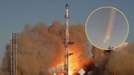 Foto que representa a Elon Musk sufre revés en nueva carrera espacial, se destruye cohete de SpaceX en vuelo de prueba