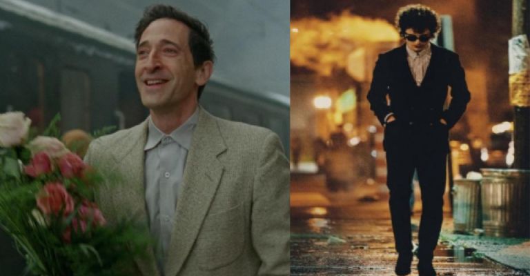 Adrien Brody en El Brutalista y Timothee Chalamet en Un Completo Desconocido 