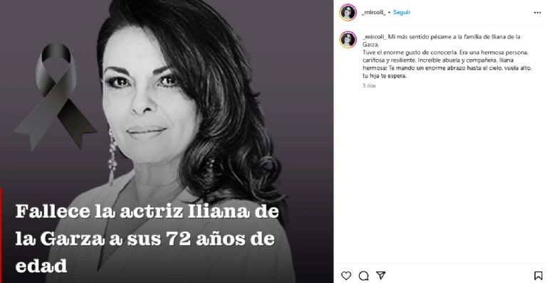 hija de dulce luto muere actriz iliana de la garza