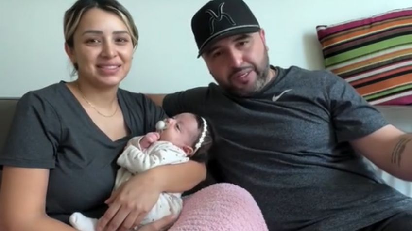 Mike Salazar y Brenda Garza, comparten actualización sobre la salud de su bebé tras ser hospitalizada por una bacteria