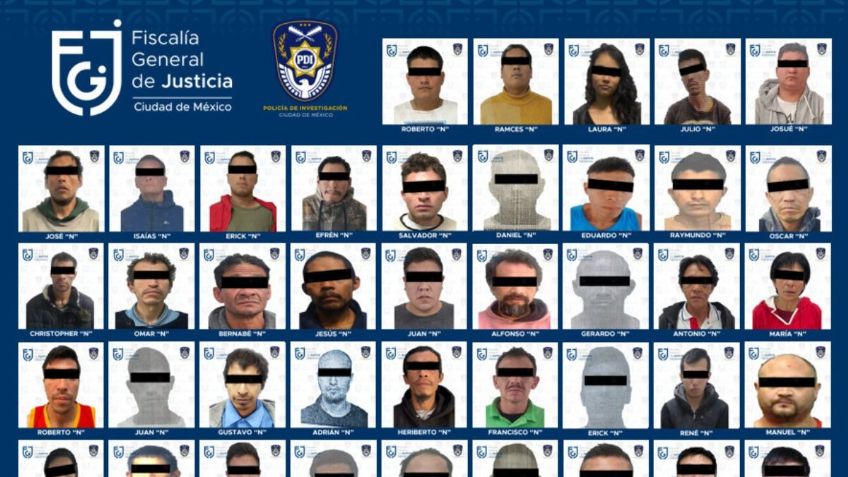 FGJ CDMX cumplimenta 58 mandatos judiciales por robo en diferentes modalidades