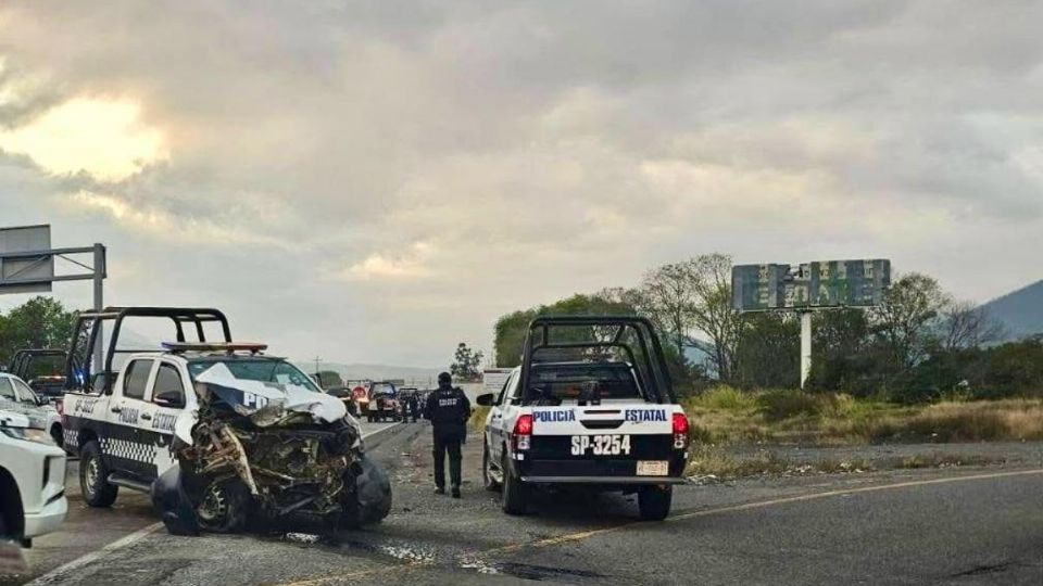 Una patrulla resulto dañada durante el operativo