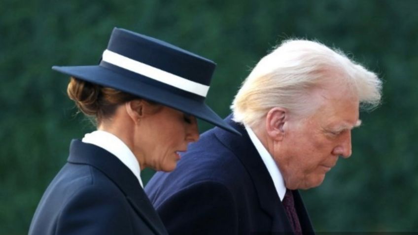 Melania deslumbra con elegante y sobrio look en la toma de protesta de Donald Trump, con un guiño muy patriota a EU